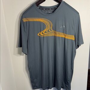 Under Armour Gray Tee with Orange Accents